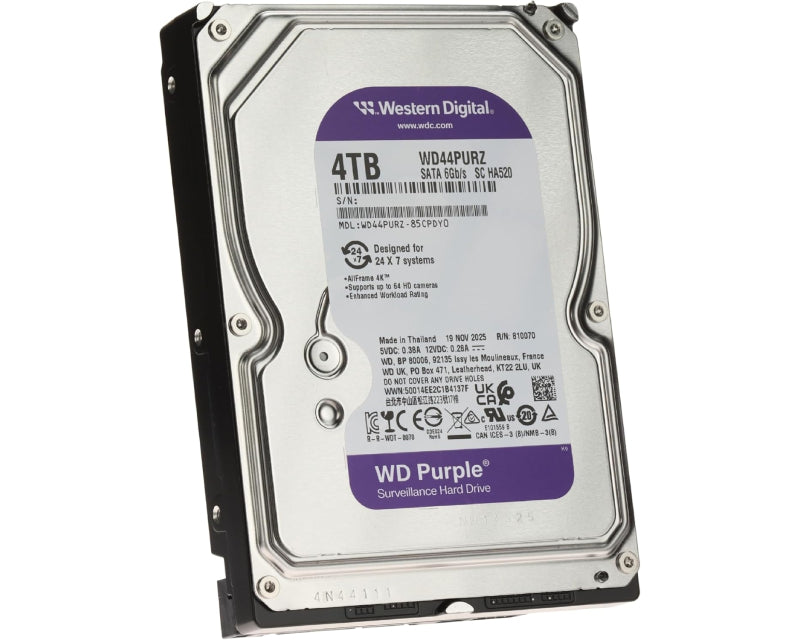 4TB 3.5 inča SATA III 128MB IntelliPower WD44PURZ Purple
