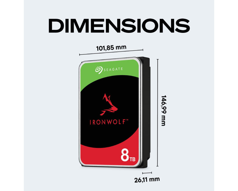 8TB 3.5 inča SATA III 256MB ST8000VNZ04 IronWolf
