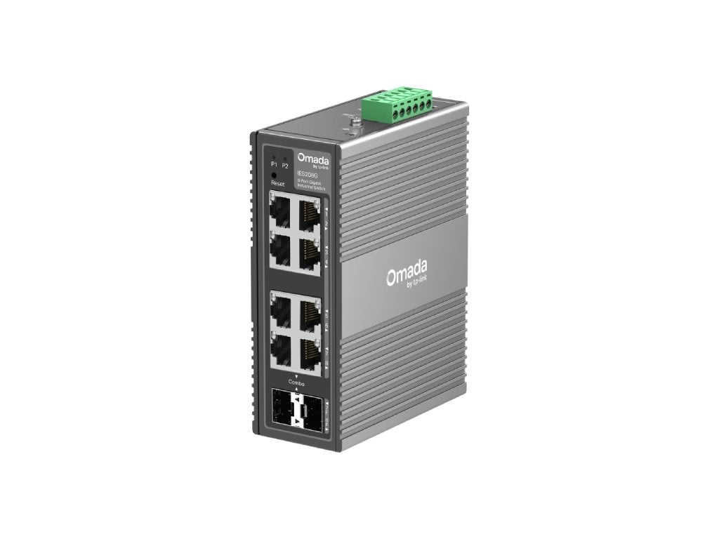 TP-LINK IES208G Omada 8-Port Gigabit Industrial Easy Managed Switch, Durable IP40 Aluminum Casing