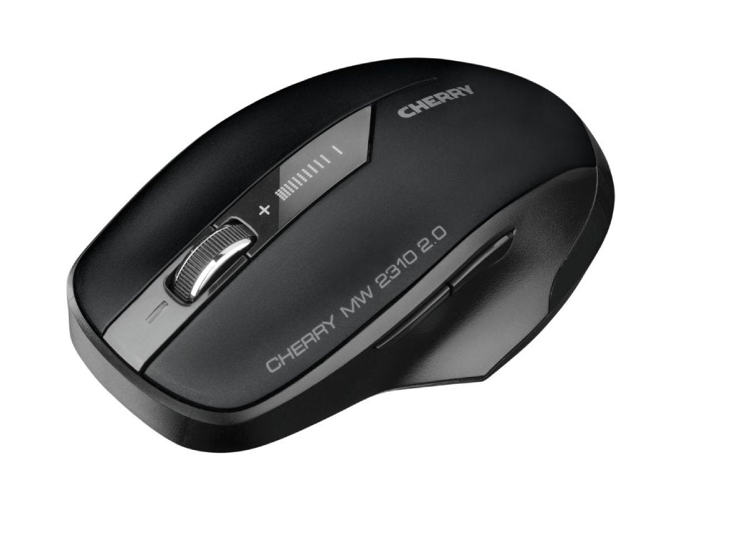 CHERRY MW 2310 USB Wireless Optical Mouse, 6 Button, 1000 - 1600 - 2400 DPI, Black, 2 x AA