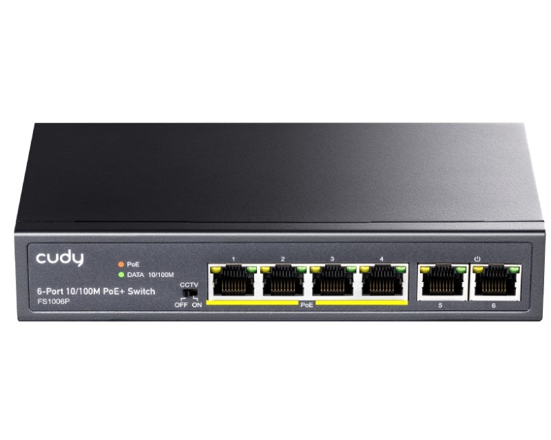 FS1006P PoE+ 6port switch