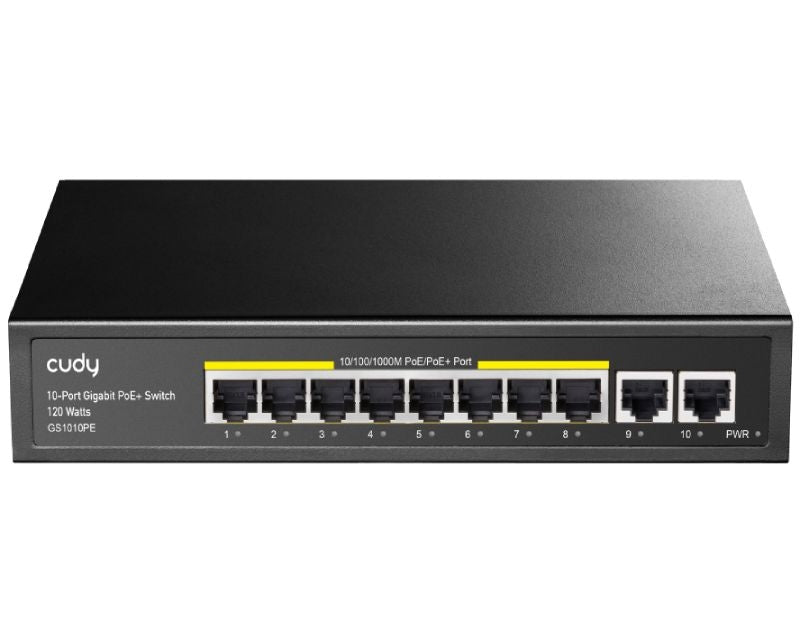 GS1010PE 10-Port Gigabit PoE+ Switch