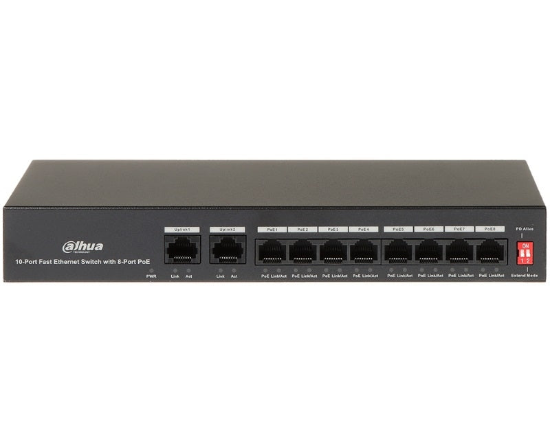 PFS3010-8ET-65 10-Port Fast Ethernet Switch with 8-Port PoE