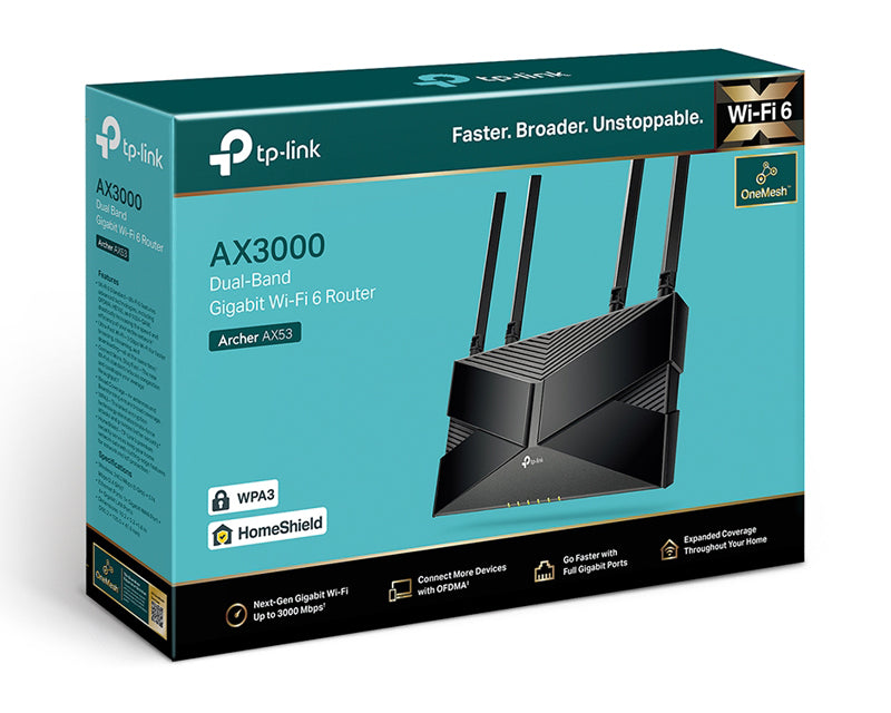 Archer AX53 AX3000 Dual Band Gigabit Wi-Fi 6 ruter