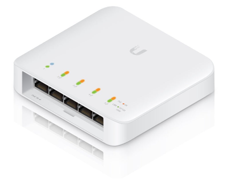 (USW-Flex) UniFi 5-Port Layer 2 Gigabit Switch with PoE Support