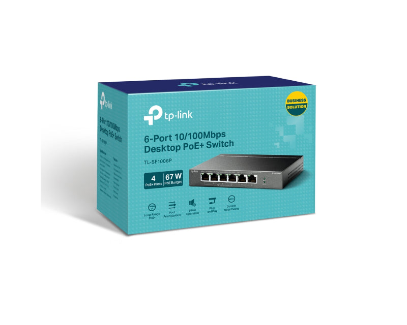 TL-SF1006P PoE switch 6 porta(4 poe+2)