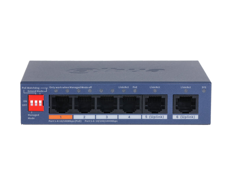 CS4006-4ET2GT-60 6-Port Cloud Managed Desktop Switch with 4-Port PoE