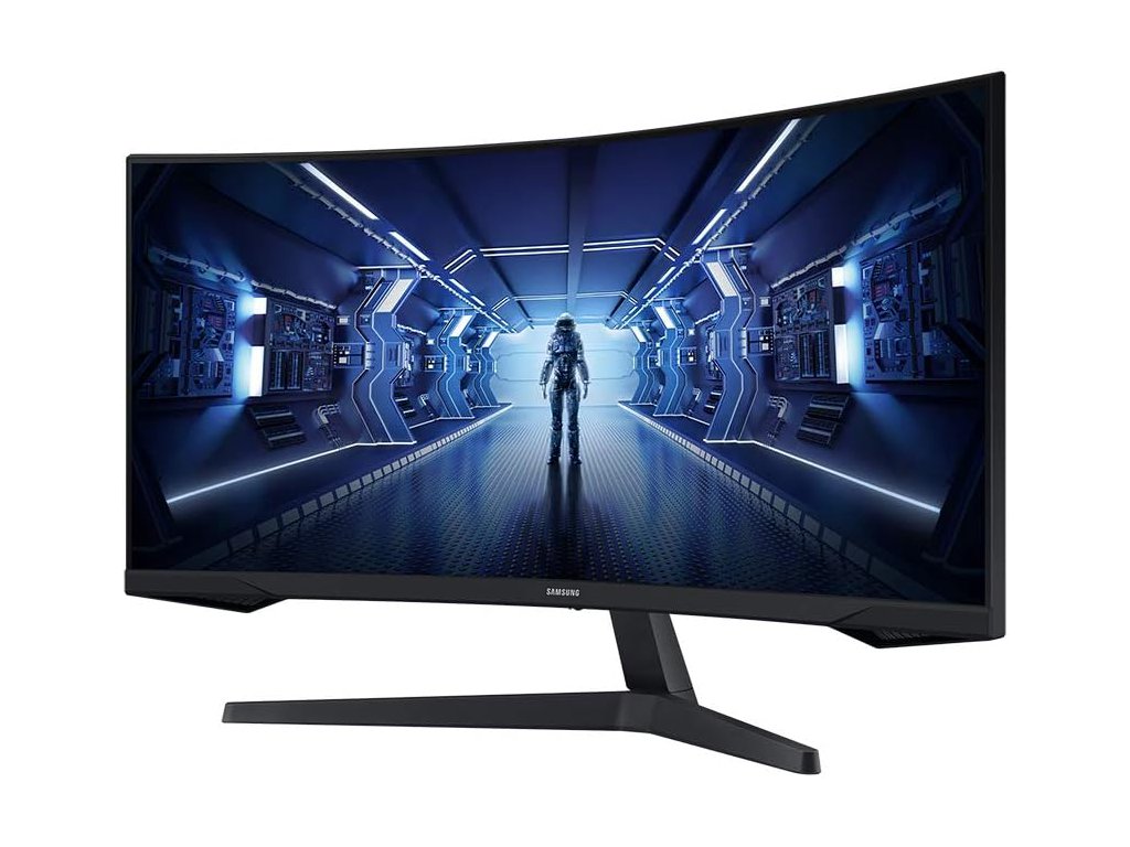 SAMSUNG Odyssey G55T 34" WQHD 3440x1440 Gaming Curved Monitor, 165Hz, 1 ms, 2500:1,250 cd - m2,DP - HDMI