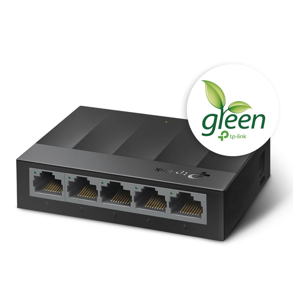TP-LINK LS1005G LiteWave 5-Port Gigabit Desktop Switch, 5 Gigabit RJ45 Ports, Desktop Plastic Case