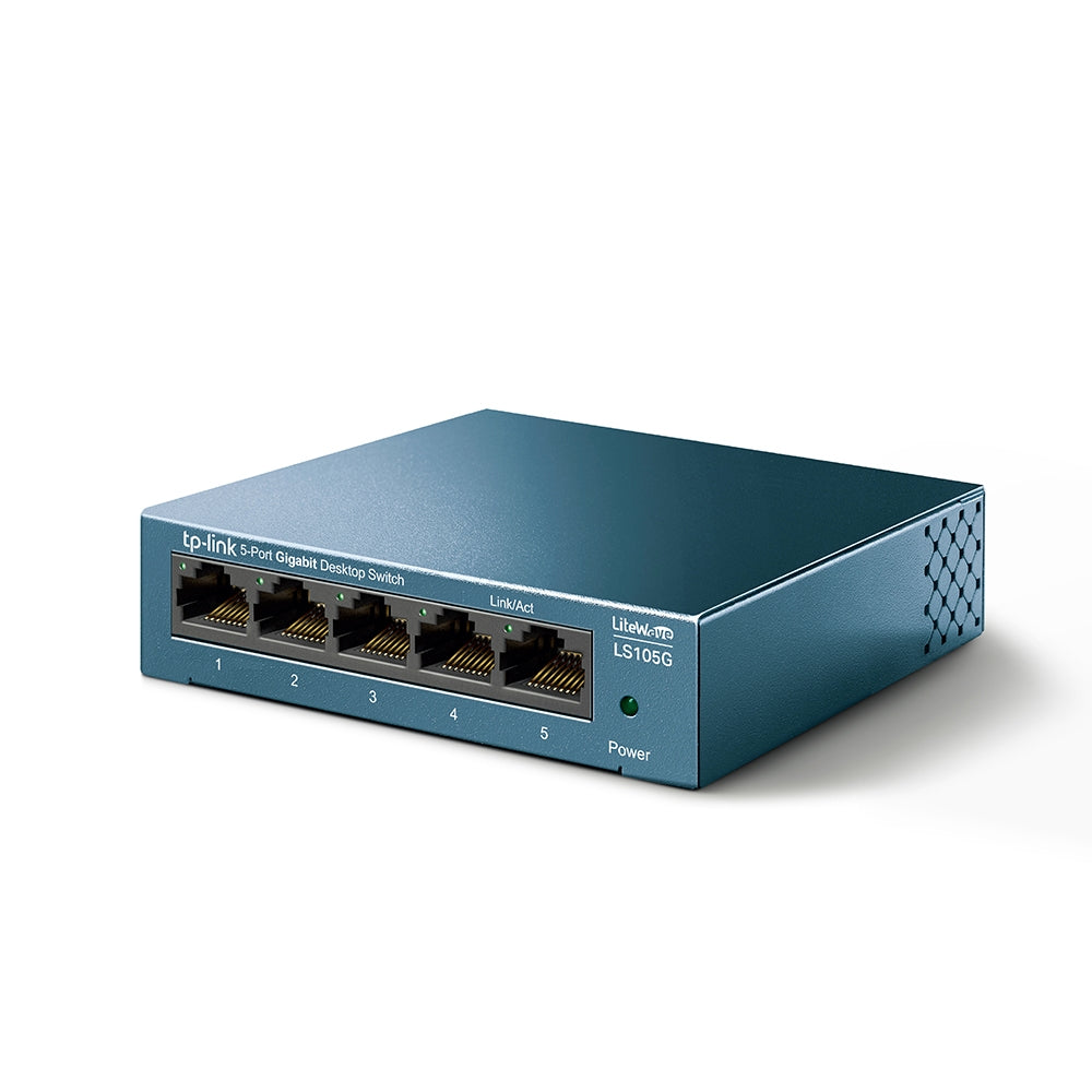 TP-LINK LS105G 5-Port Gigabit Desktop Network Switch, Metal Case