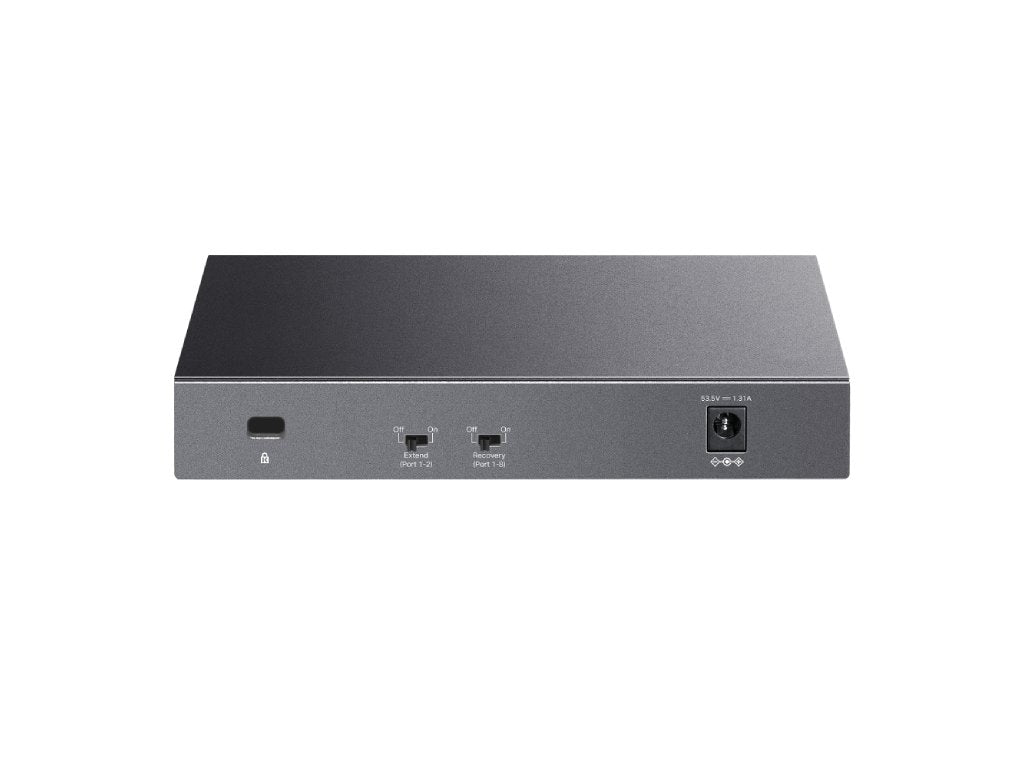 TP-LINK LS108GP 8-Port Gigabit Desktop Switch with 8-Port PoE+ , 62 W PoE Budget, Metal Casing