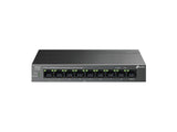 TP-LINK LS109P 9-Port 10 - 100Mbps Desktop Switch with 8-Port PoE+, 63 W PoE Budget, Up to 250 m