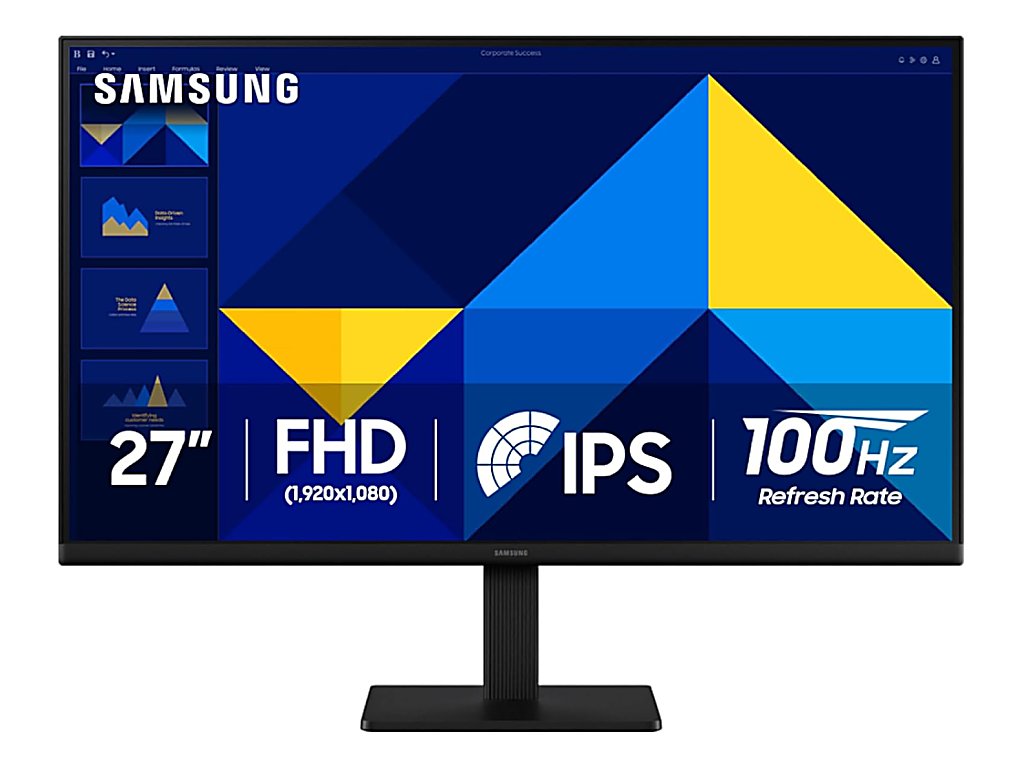 SAMSUNG Essential IPS Monitor S3, 23.8", FHD 1920 x 1080, 100Hz, 5 ms,1000:1,VGA - HDMI,100 x 100 VESA