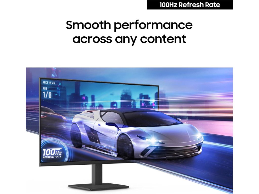 SAMSUNG Essential IPS Monitor S3, 23.8", FHD 1920 x 1080, 100Hz, 5 ms,1000:1,VGA - HDMI,100 x 100 VESA