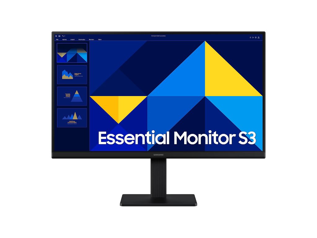 SAMSUNG Essential IPS Monitor S3, 27", FHD 1920 x 1080, 100Hz, 5 ms, 1000:1,VGA - HDMI, 100 x 100 VESA