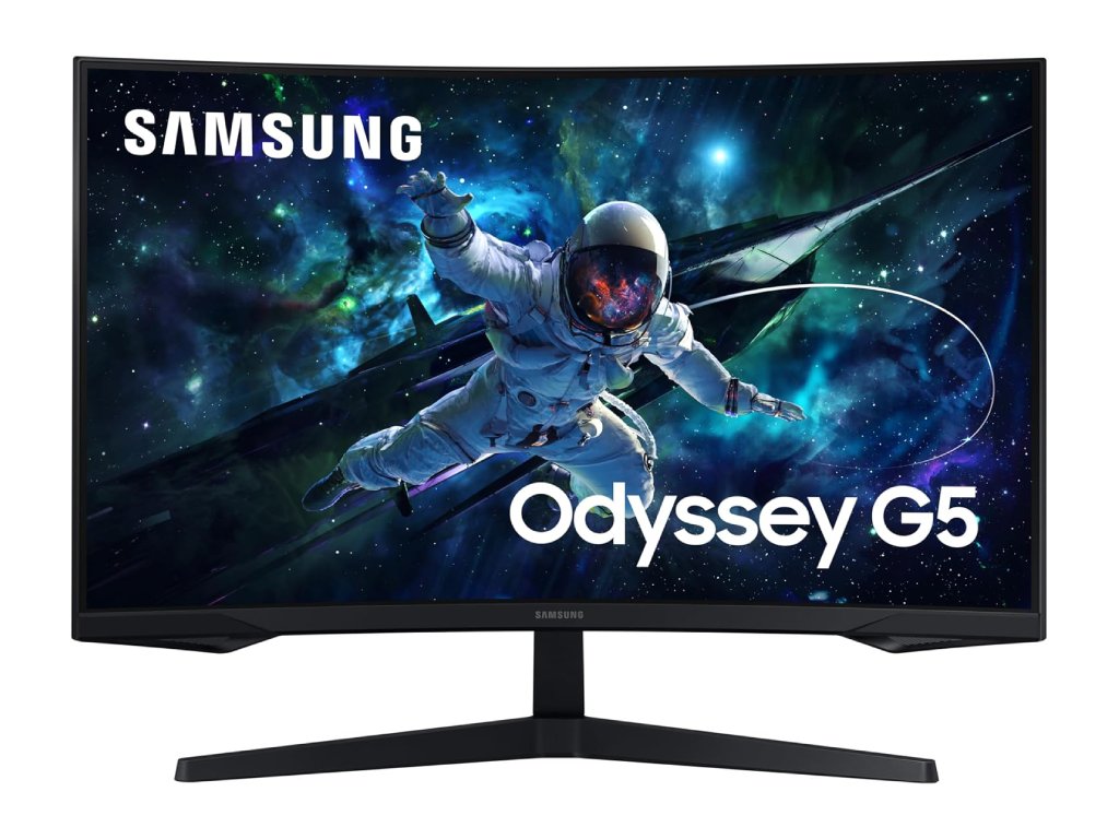 SAMSUNG Odyssey G55C 32" QHD 2560x1440 Gaming Curved Monitor, 165Hz, 1 ms, 2500:1, 300 cd - m2,DP - HDMI