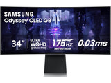 SAMSUNG 34" Odyssey OLED G8 G85SD, 3440 x 1440, 21:9, 0.03ms, 175Hz, DP, HDMI, USB Hub, 10W Speaker