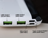 RPP-293 PD+QC 10000mAh Power Bank crni
