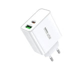 RP-U125 USB Tip C 65W PD+QC 3.0 punjač beli