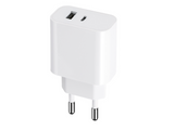 Maxlife MXTC-06 PD QC charger 1x USB-C 1x USB 30W white