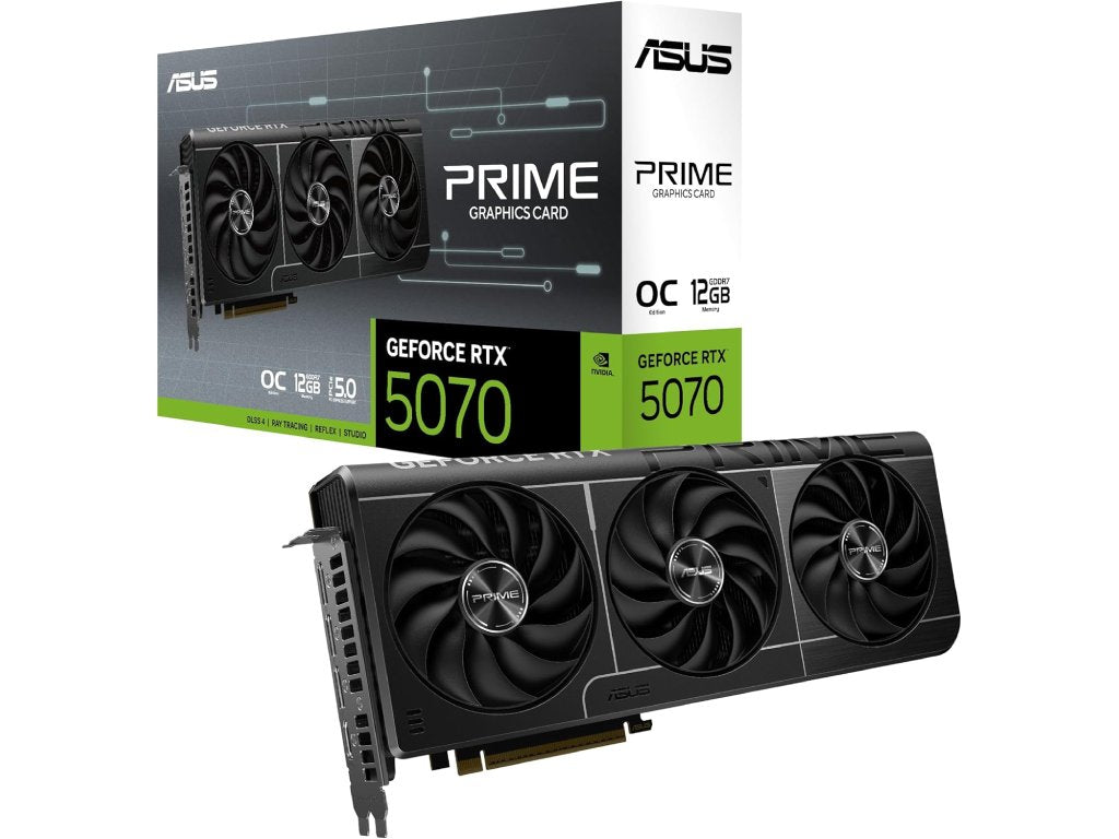 ASUS VGA PRIME GeForce RTX 5070 12GB GDDR7 OC Edition, 192-bit, DP*3(2.1b) - HDMI*1(2.1b)