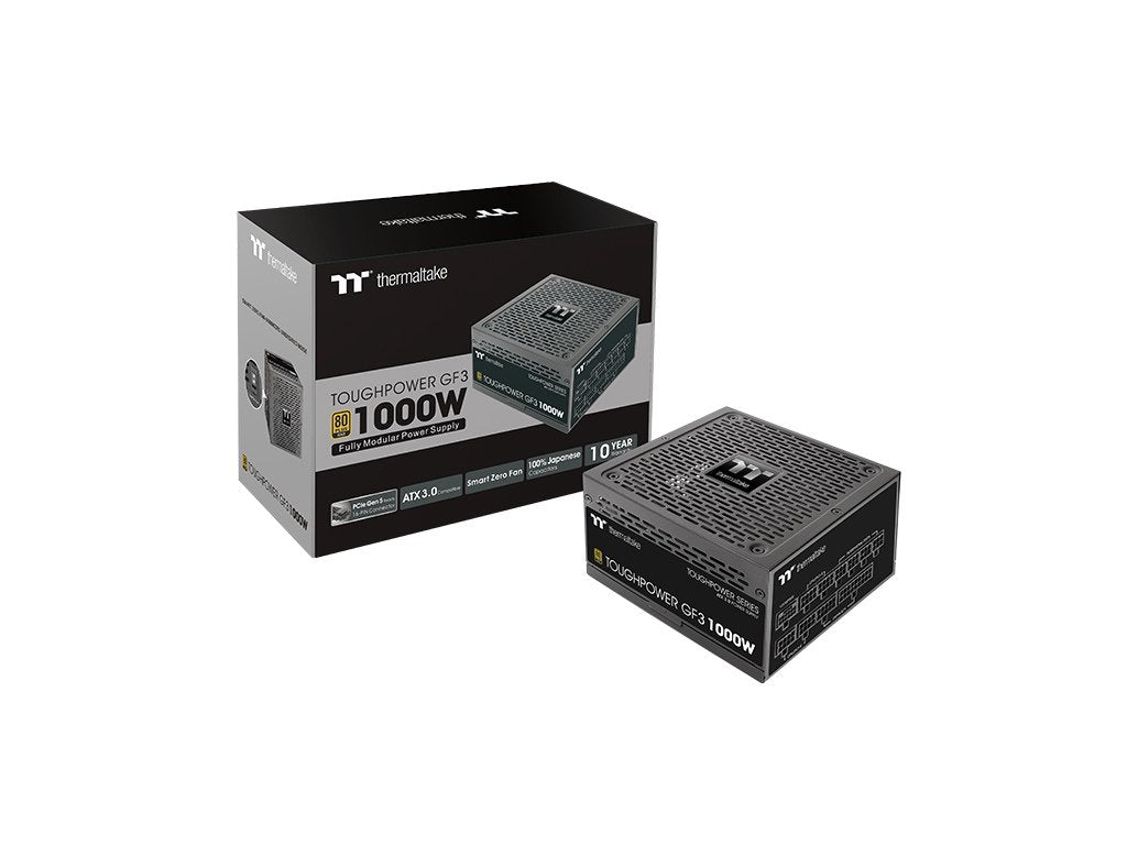 THERMALTAKE PSU Toughpower GF3 1000W Gold,Premium Edition,PCIe 5.0,ATX 3.0, 135mm fluid bearing fan