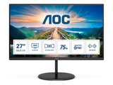 AOC IPS Monitor Q27V4EA, 27", QHD 2560x1440, 75Hz, 4 ms, 1000:1, DP - HDMI, VESA 100 x 100, 2W x 2