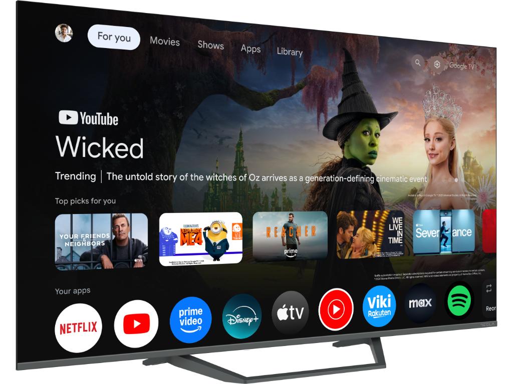 Tesla Q55E655GUS QLED TV 55" ultra HD, Google TV smart, frameless, DVB-T2 - C - S2