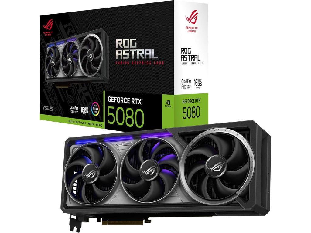 ASUS VGA ROG ASTRAL GeForce RTX 5080 16GB GDDR7 OC Edition, 256-bit, DP*3(2.1b) - HDMI*2(2.1b)