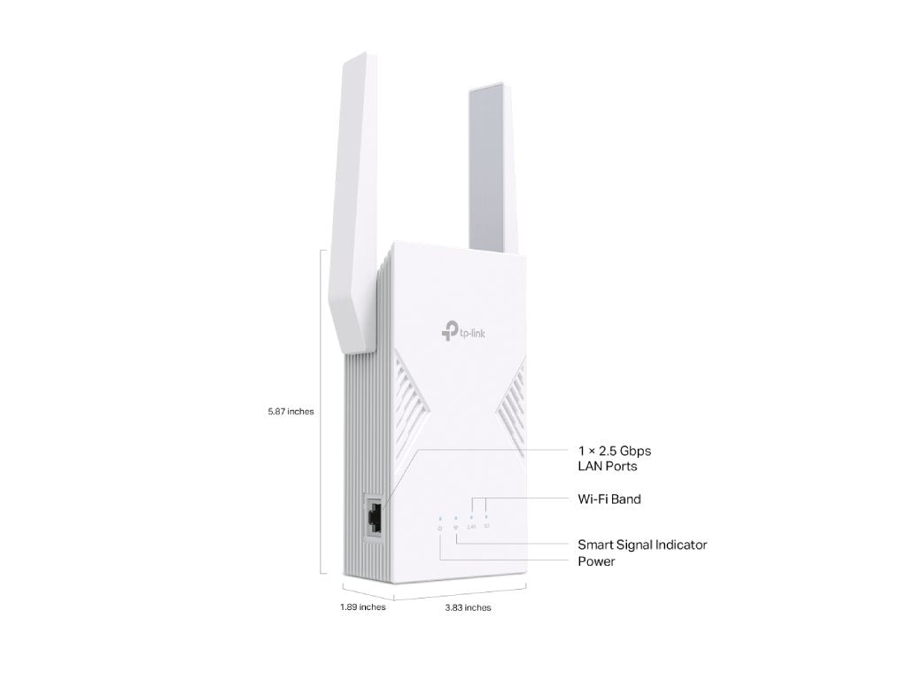 TP-LINK RE235BE BE3600 Dual-Band Wi-Fi 7 Range Extender, EasyMesh-Compatible, 1 2.5 Gbps LAN port