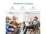 TP-LINK RE605X AX1800 Dual Band Wi-Fi 6 Range Extender, OneMesh, Gigabit Ethernet Port