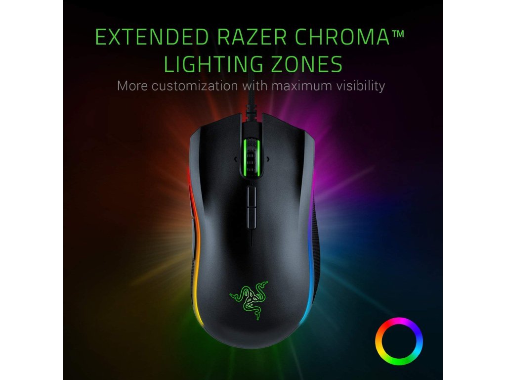 RAZER Mamba Elite Wired Mouse with Extended Razer Chroma, 16K DPI, 9 buttons