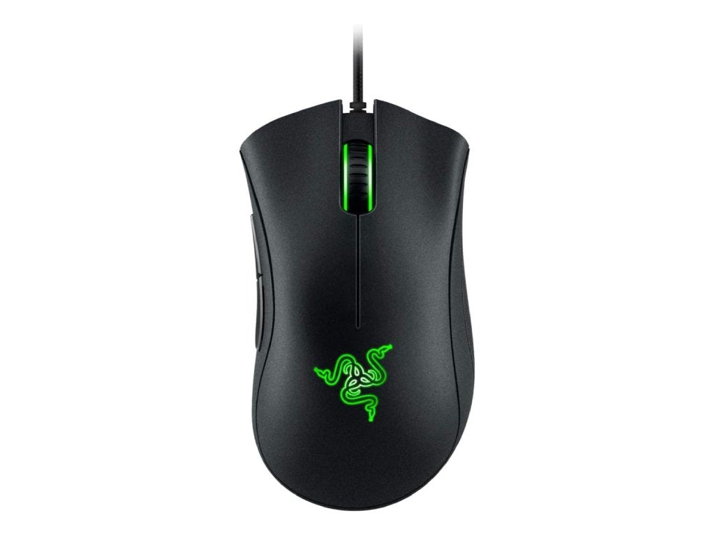 RAZER DeathAdder Essential Gaming Mouse with 6400 DPI optical sensor, 220 ips, Green Lighting