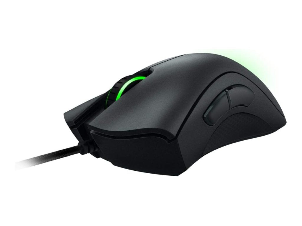 RAZER DeathAdder Essential Gaming Mouse with 6400 DPI optical sensor, 220 ips, Green Lighting