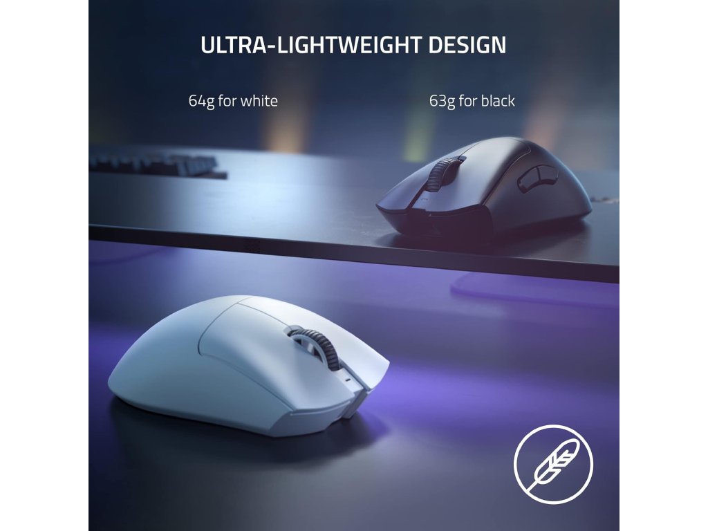 RAZER DeathAdder V3 Pro Black - Ultra-lightweight Wireless Ergonomic Esports Mouse, 30K DPI