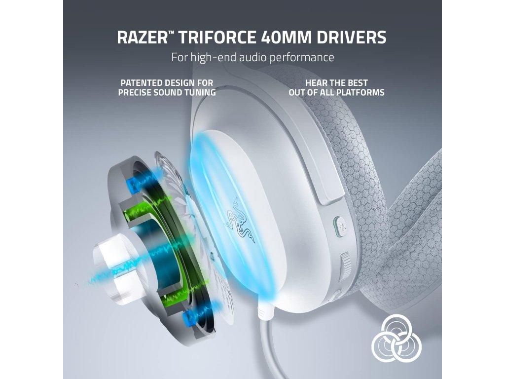RAZER Barracuda X Wireless Multi-platform Gaming and Mobile Headset, White