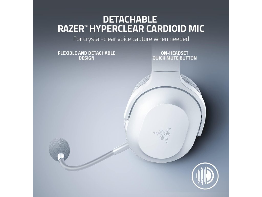 RAZER Barracuda X Wireless Multi-platform Gaming and Mobile Headset, White