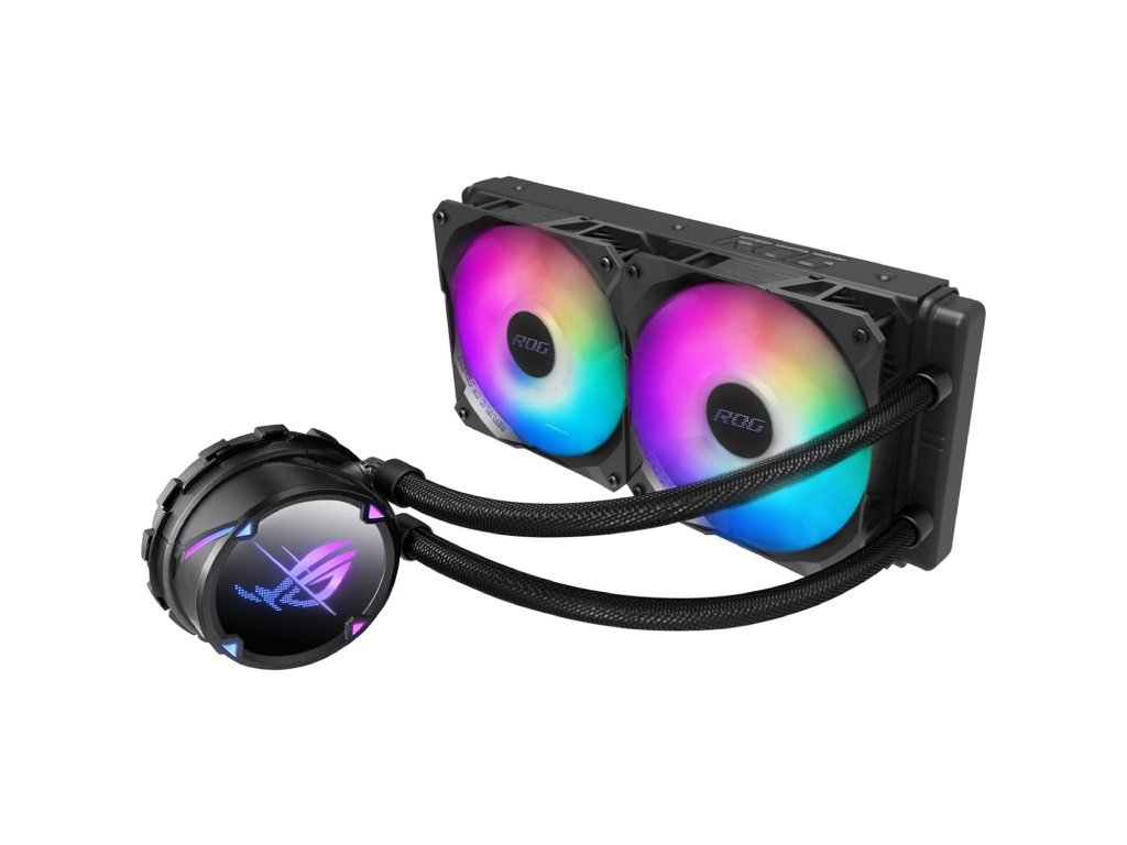 ASUS ROG STRIX LC II 240 ARGB Liquid CPU cooler, ROG 120 mm addressable RGB radiator fans