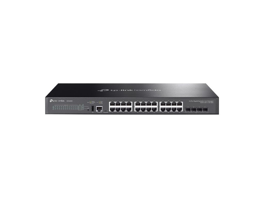 TP-LINK SG5428X Omada 24-Port Gigabit Stackable Lite L3 Managed Switch with 4 10G Slots