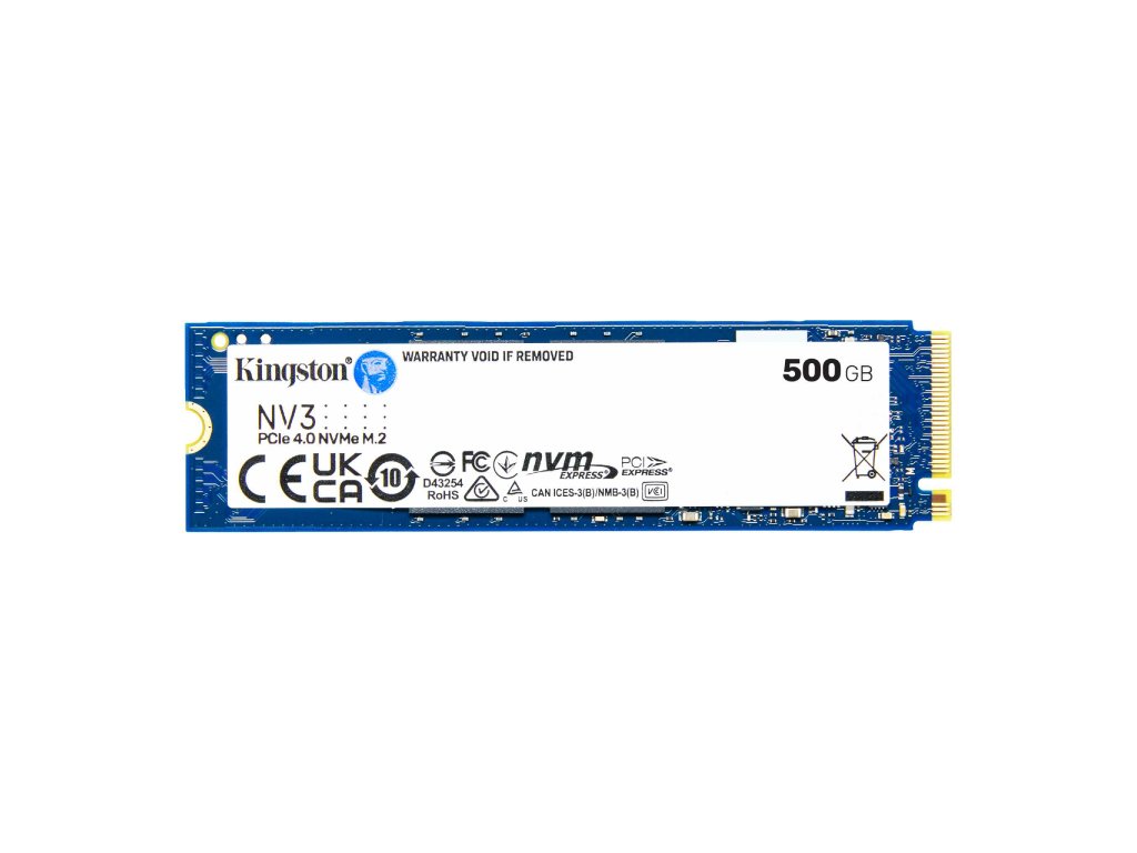KINGSTON 500GB NV3 PCIe 4.0 NVMe SSD, Up to 5000MB - s read, 3000MB - s write