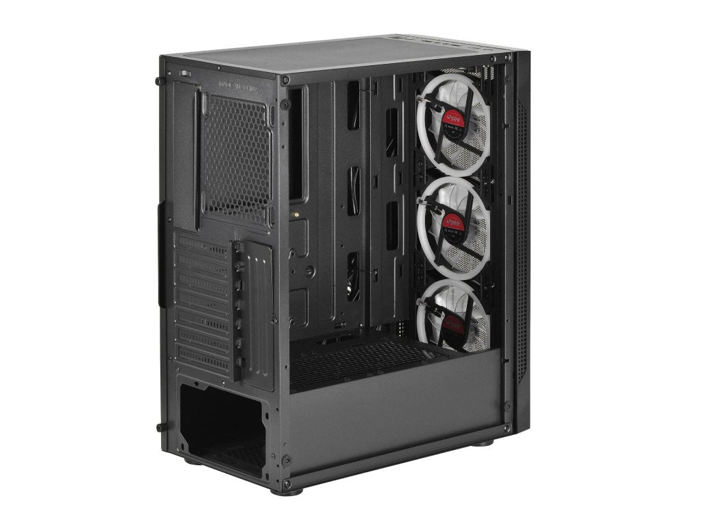 SPIRE VISION 7022 RGB Gamer ATX PC Case, 3 x 12cm ARGB fan, 2.5"x2, 3.5"x2, Mesh, USB 3.0x1 - 2.0x2