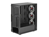 SPIRE VISION 7022 RGB Gamer ATX PC Case, 3 x 12cm ARGB fan, 2.5"x2, 3.5"x2, Mesh, USB 3.0x1 - 2.0x2