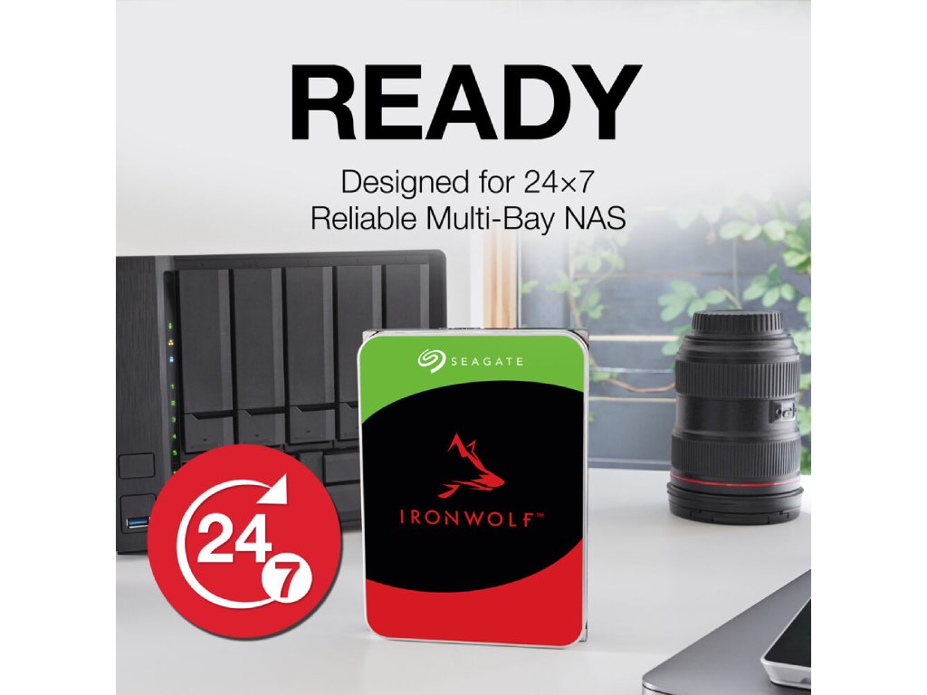SEAGATE IronWolf NAS HDD 4TB, ST4000VN006, 256MB cache, SATA 6Gb - s, 5400 rpm