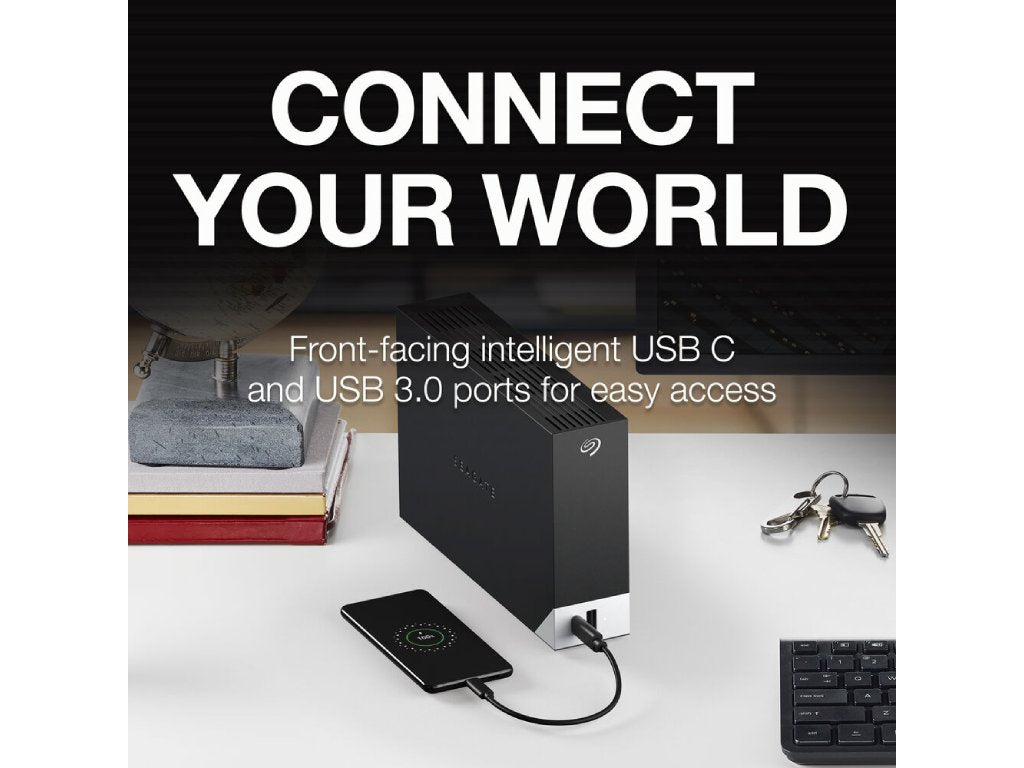 SEAGATE External HDD One Touch Desktop HUB 10TB USB-C - USB 3.0, Windows and Mac compatibility