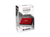 KINGSTON XS1000 RED 1TB Portable External SSD, USB 3.2 Gen 2, Up to 1050MB - s read, 1000MB - s write