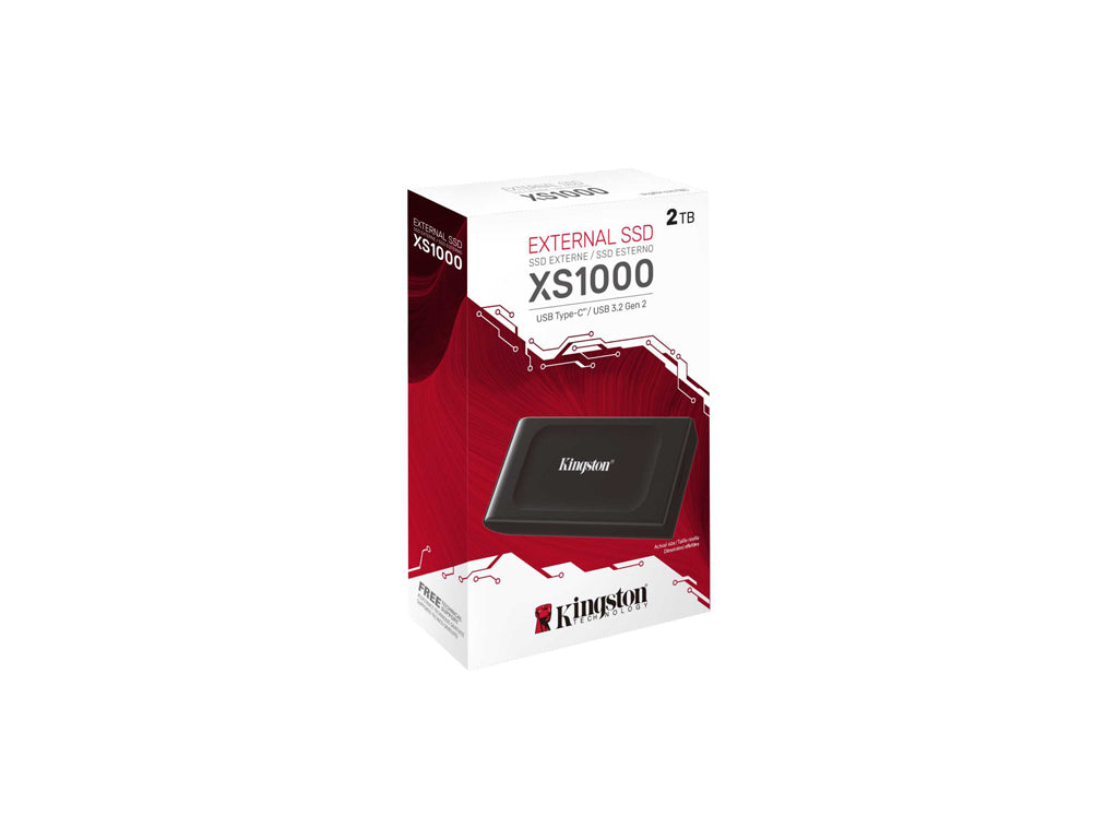 KINGSTON XS1000 2TB Portable External SSD, USB 3.2 Gen 2, Up to 1050MB - s read, 1000MB - s write