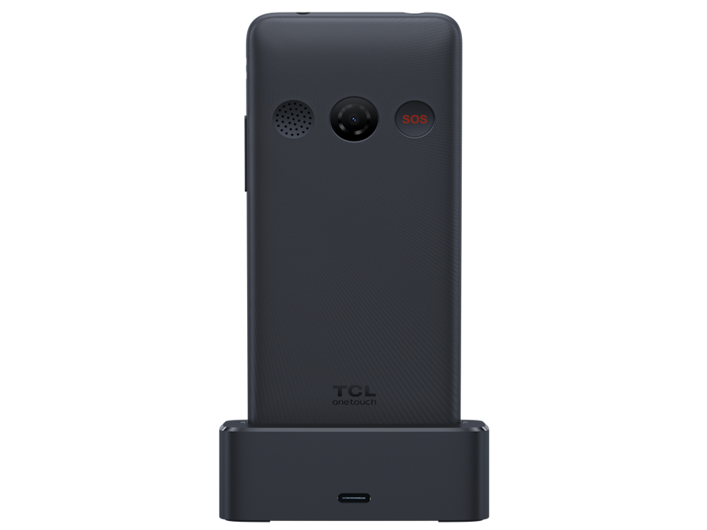 TCL 4022s onetouch mobilni telefon, Large buttons, SOS button, charging dock, black