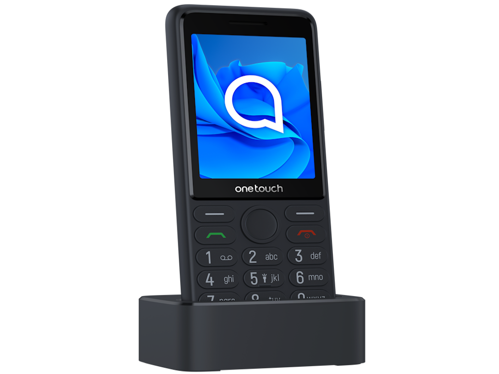 TCL 4022s onetouch mobilni telefon, Large buttons, SOS button, charging dock, black