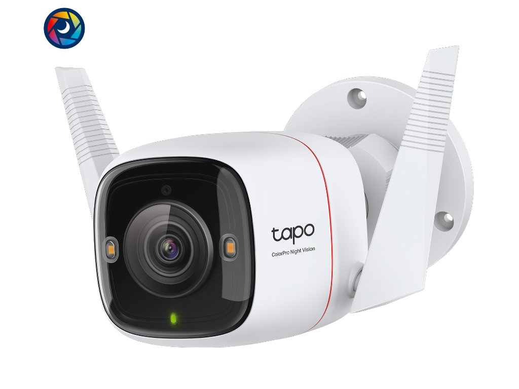 TP-LINK Tapo C325WB ColorPro Outdoor Security Wi-Fi Camera,2K QHD Live View,F1.0 super-aperture lens