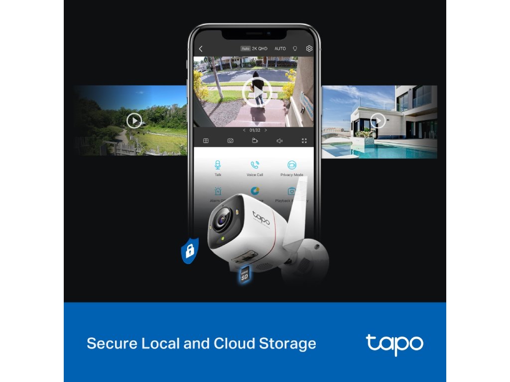 TP-LINK Tapo C325WB ColorPro Outdoor Security Wi-Fi Camera,2K QHD Live View,F1.0 super-aperture lens